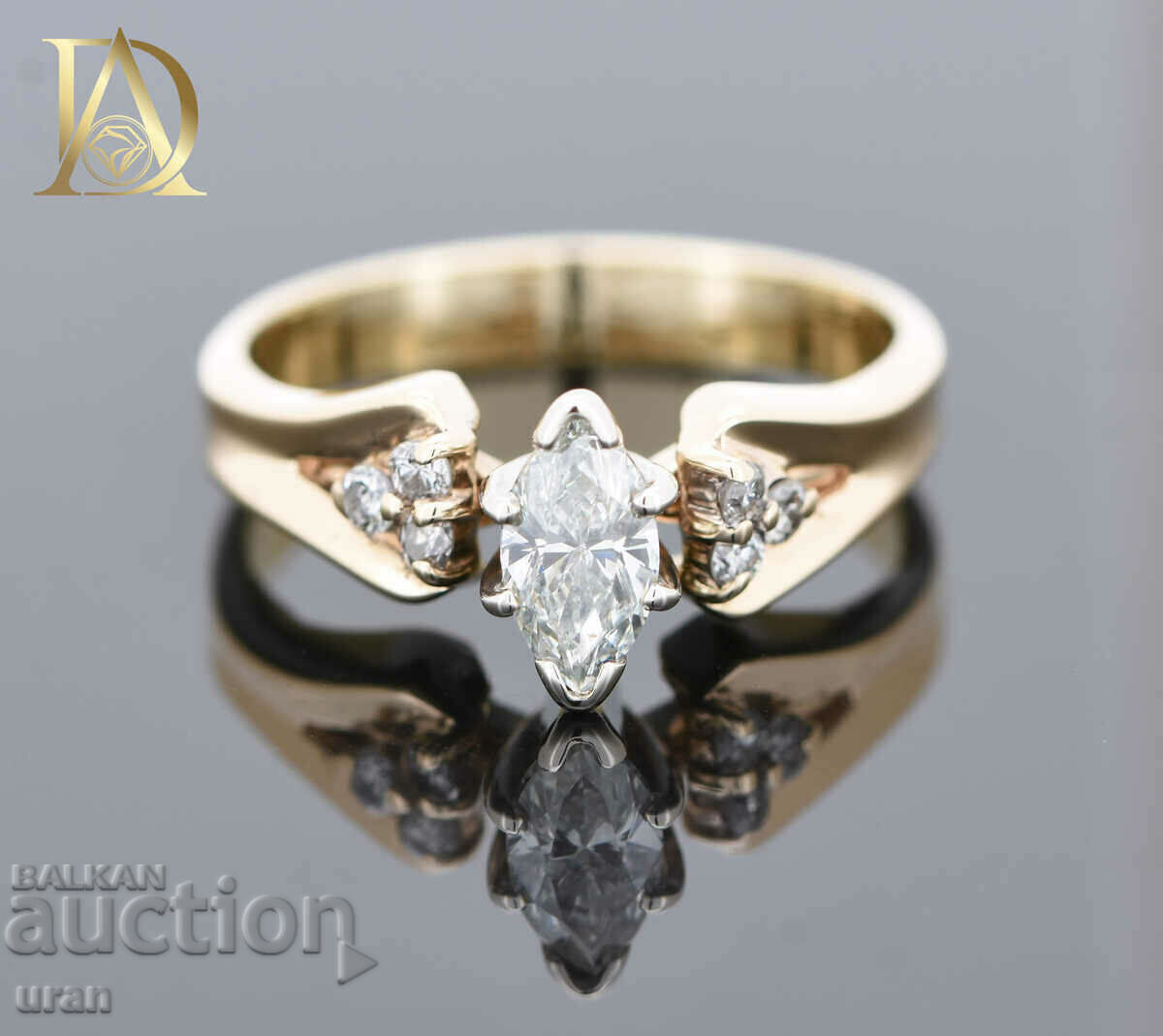 New Gold Ring with 0.63ct Natural Diamonds