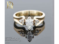 Нов Златен Пръстен с 0.63кт Естествени Диаманти