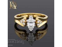 New Gold Ring with 0.63ct Natural Diamonds