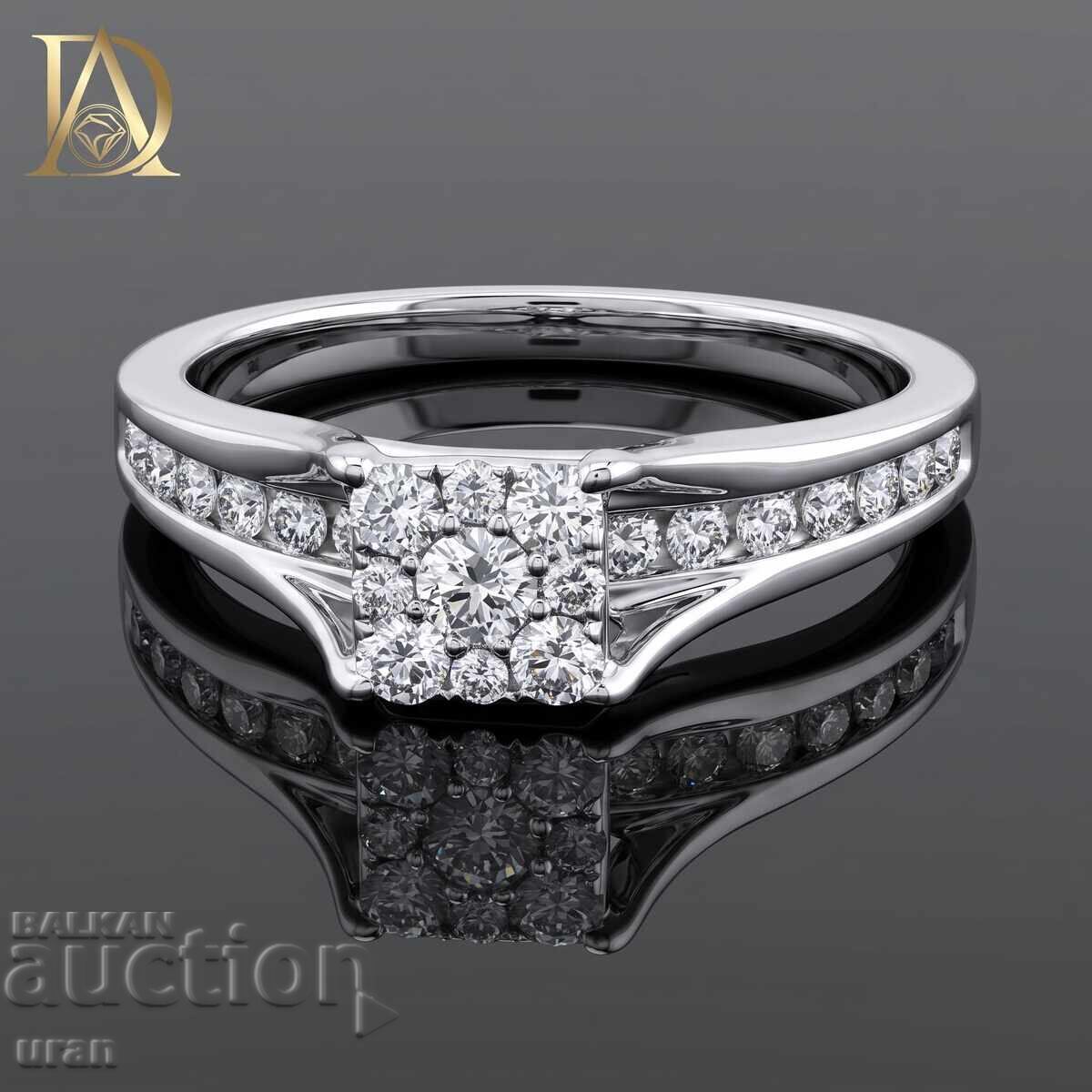 Inel de aur nou cu diamante naturale de 0,55 ct cu preț € 1300.00 | 2542.59 BGN Inel de aur nou cu diamante naturale de 0,55 ct cu preț € 1300.00 | 2542.59 BGN