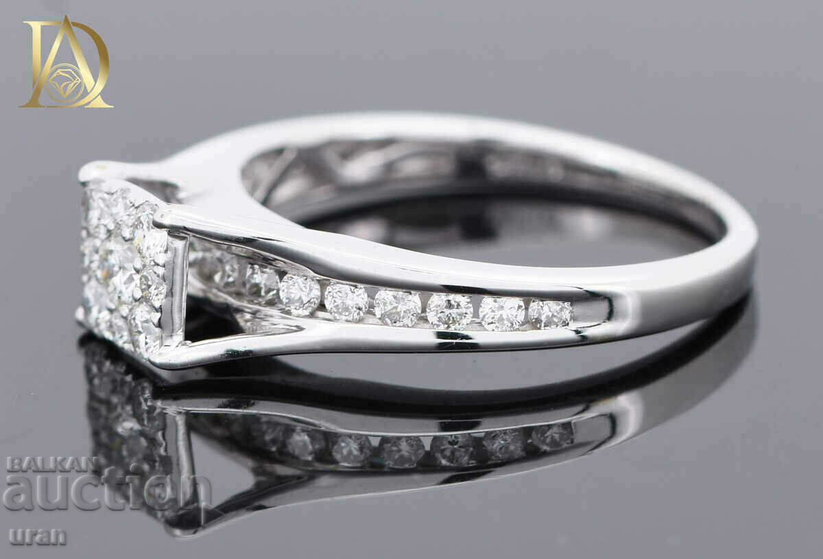 Auction  New Gold Ring with 0.55ct Natural Diamonds
