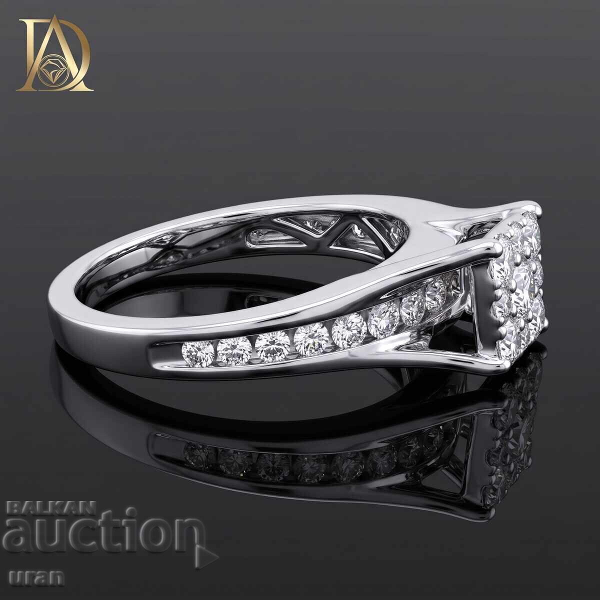 Livrarea Inel de aur nou cu diamante naturale de 0,55 ct Livrarea Inel de aur nou cu diamante naturale de 0,55 ct