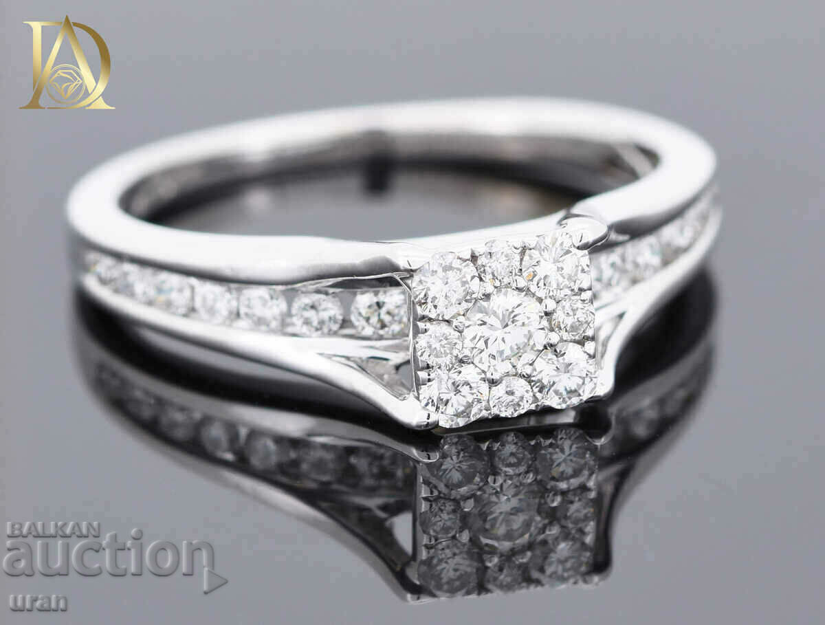 New Gold Ring with 0.55ct Natural Diamonds - 5