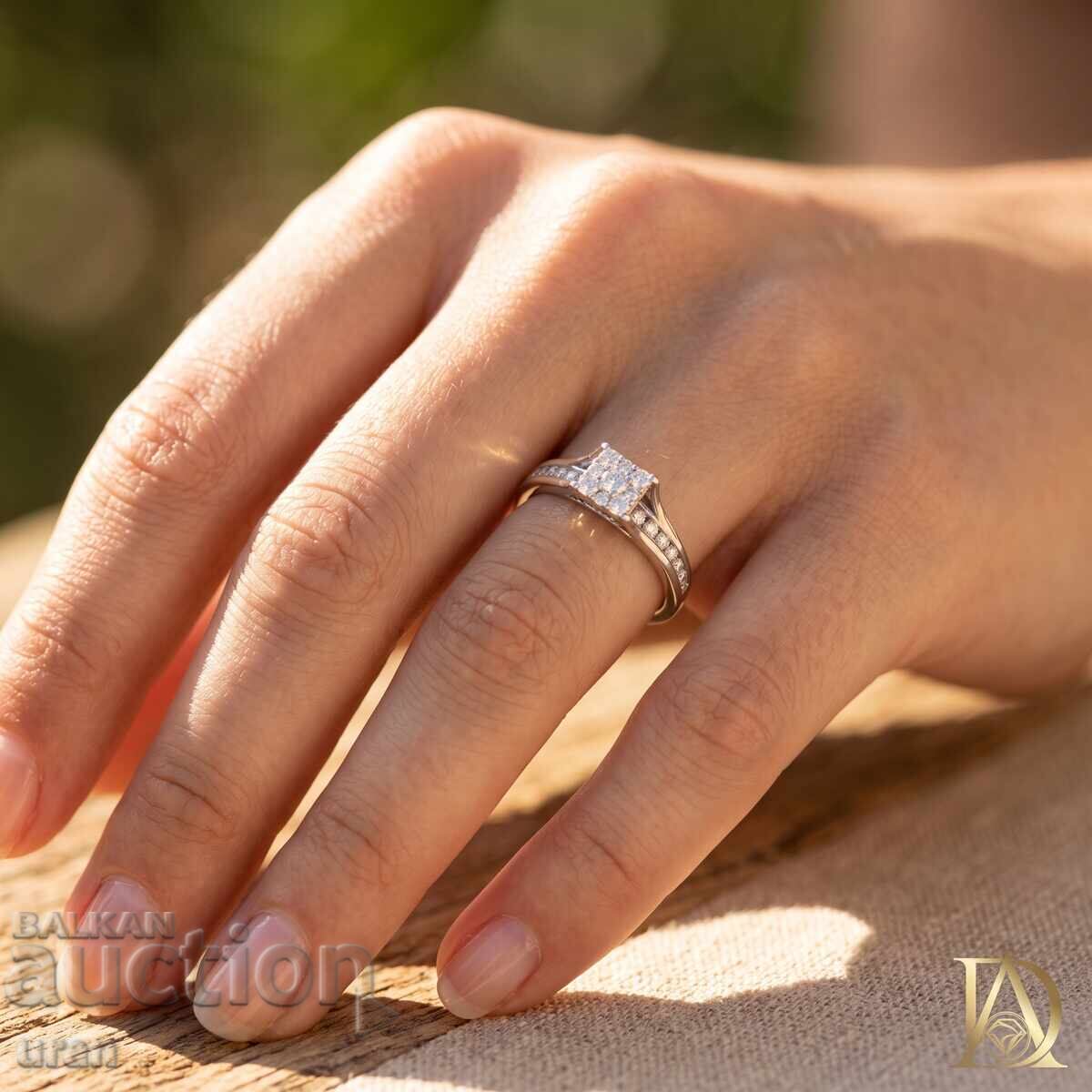 Inel de aur nou cu diamante naturale de 0,55 ct - 5 Inel de aur nou cu diamante naturale de 0,55 ct - 5
