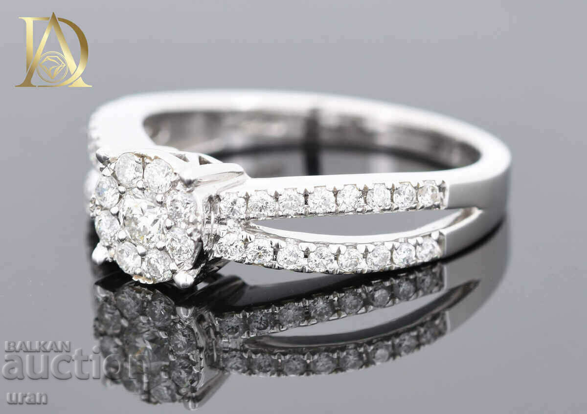 Licitație Inel de aur nou cu diamante naturale de 0,60 ct Licitație Inel de aur nou cu diamante naturale de 0,60 ct