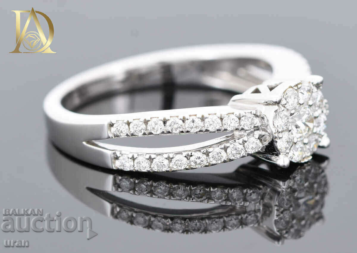 Delivery of New Gold Ring with 0.60ct Natural Diamonds Delivery of New Gold Ring with 0.60ct Natural Diamonds
