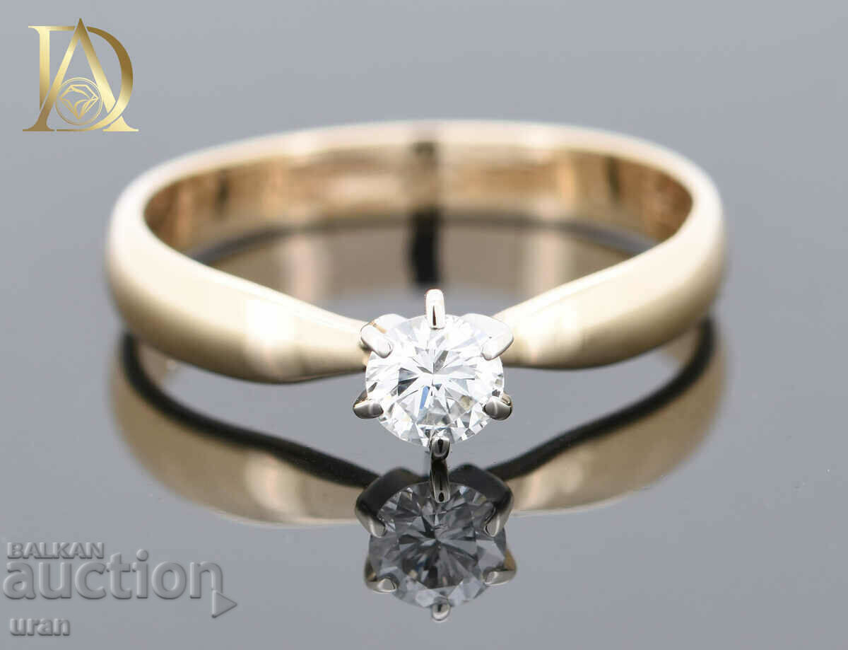 New Gold Ring with 0.24ct Natural Diamond