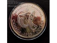 Silver 1 Dollar Universiade 1983 Canada