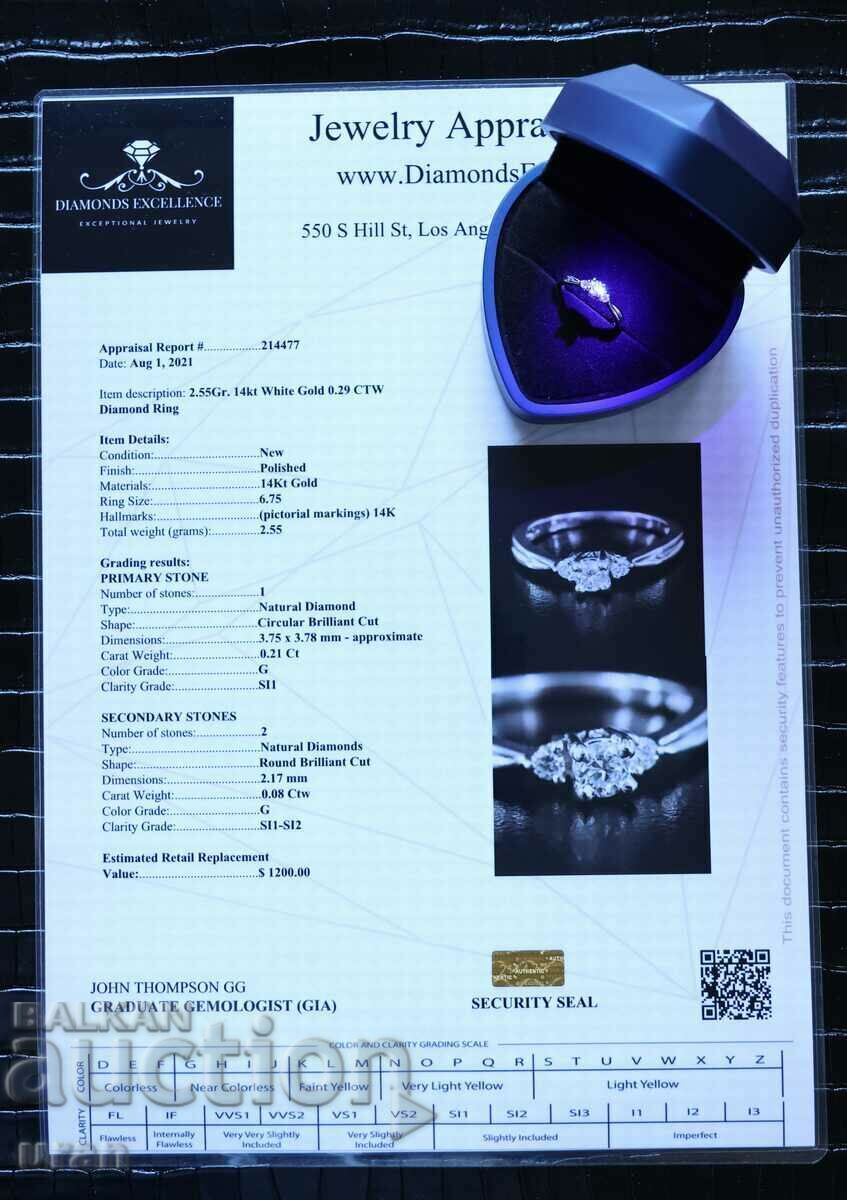 New Gold Ring with 0.29ct Natural Diamonds - 6 New Gold Ring with 0.29ct Natural Diamonds - 6