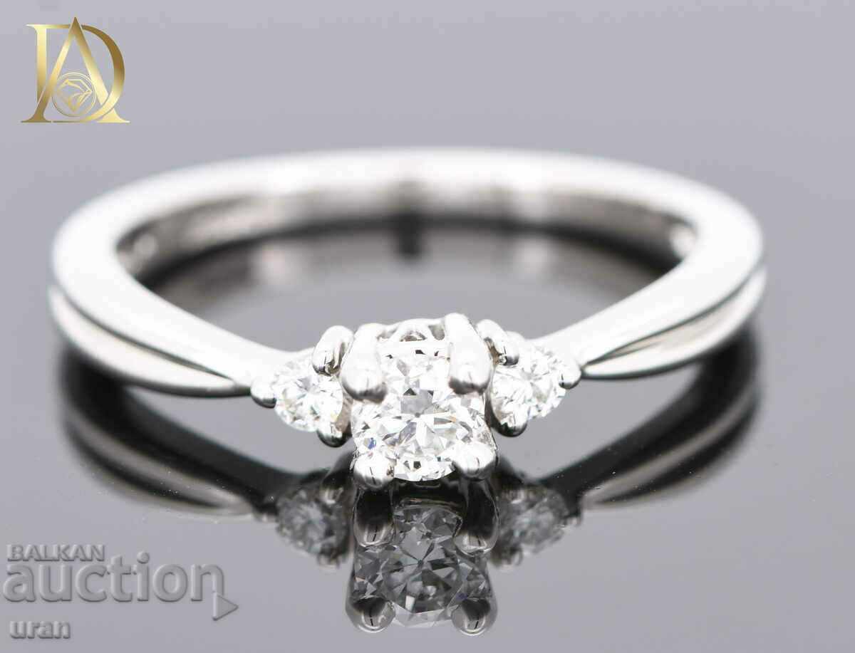 New Gold Ring with 0.29ct Natural Diamonds