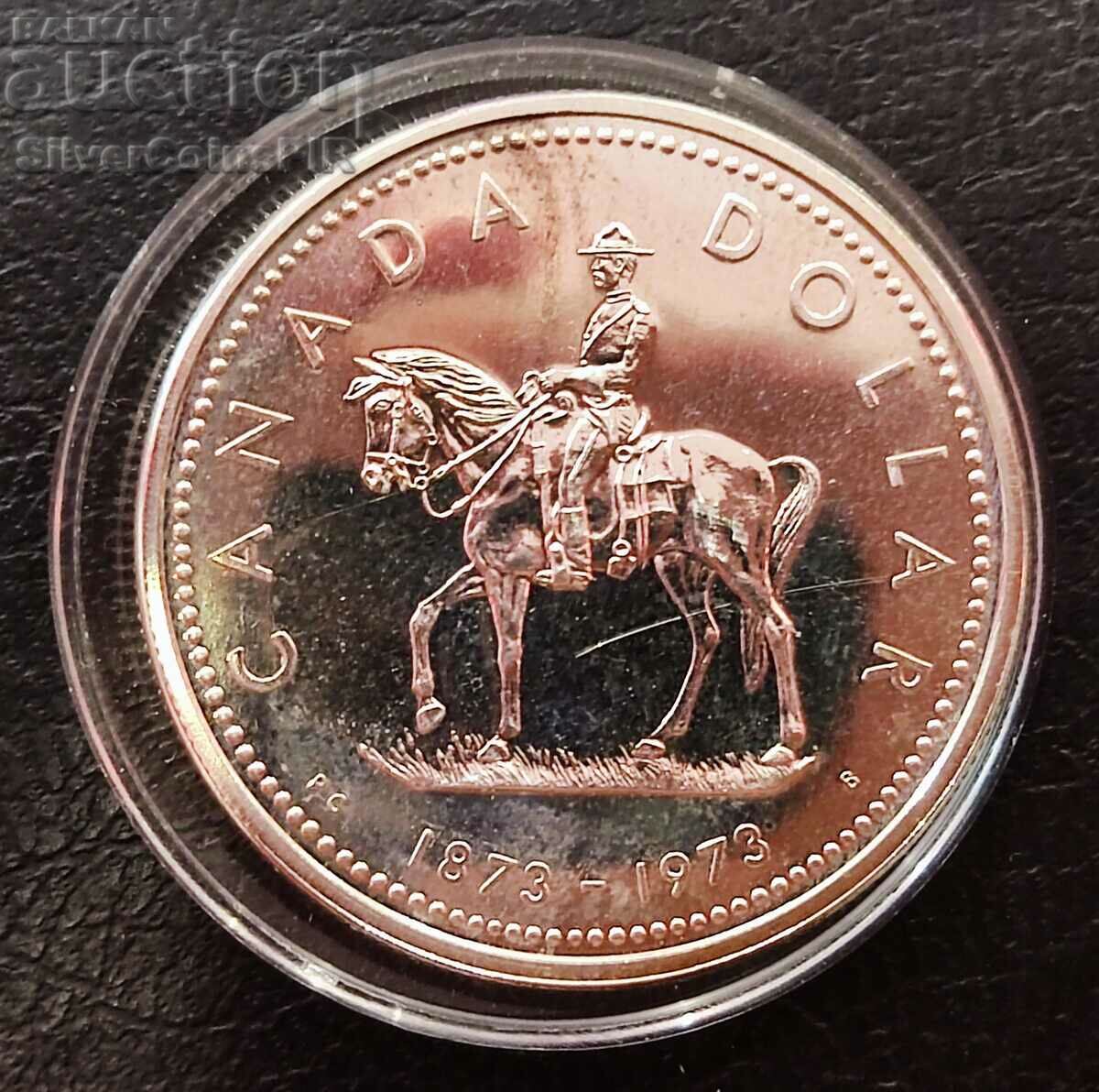 Silver 1 Dollar Police 1973 Canada