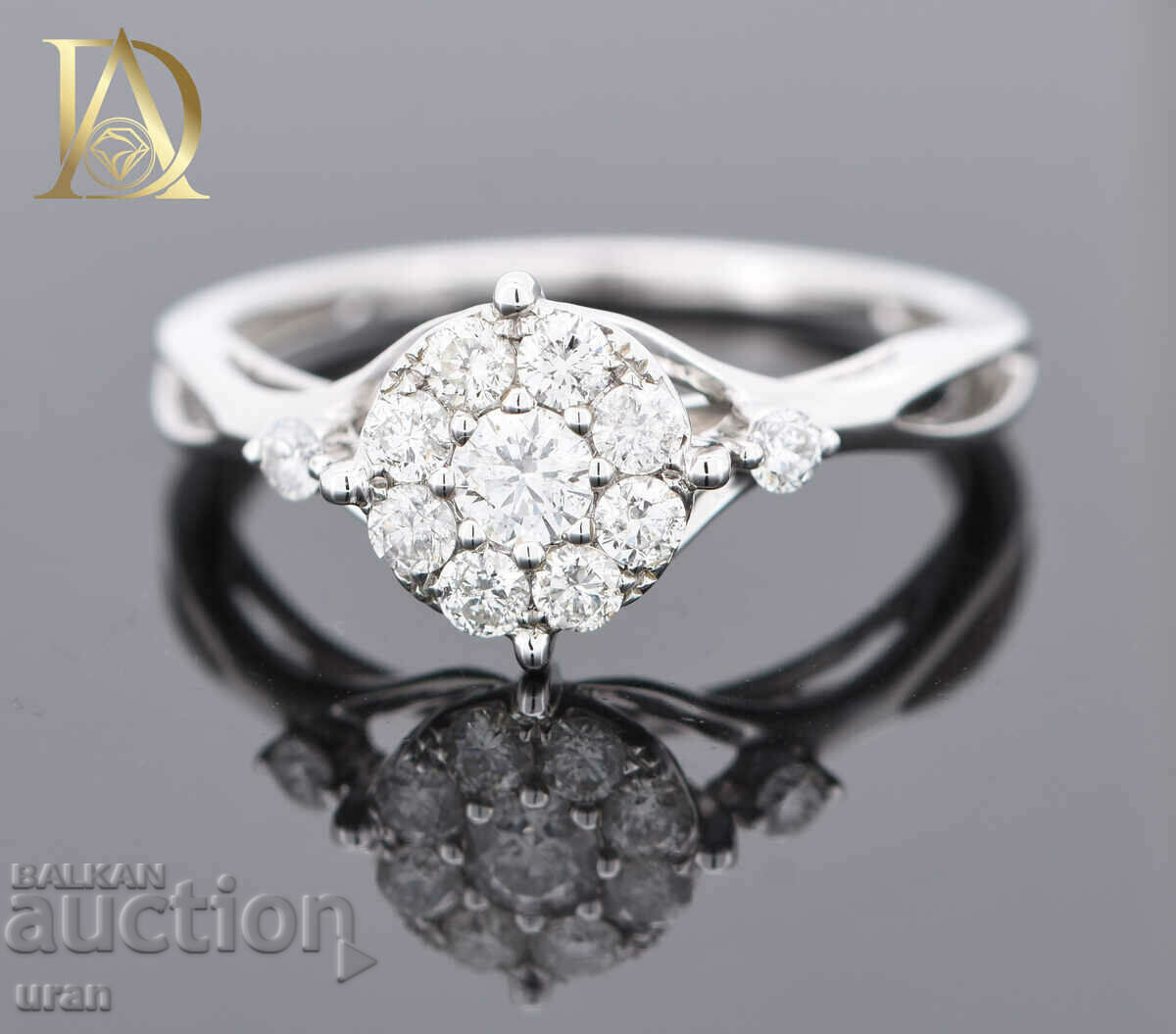 Нов Златен Пръстен с 0.54кт Естествени Брилянти с цена 1300.00 лв. | € 664.68 Нов Златен Пръстен с 0.54кт Естествени Брилянти с цена 1300.00 лв. | € 664.68