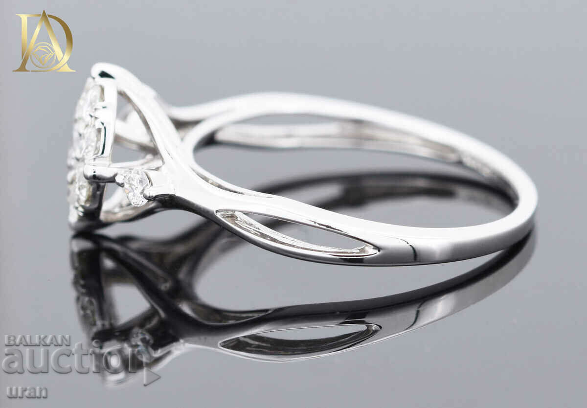 Аукцион Нов Златен Пръстен с 0.54кт Естествени Брилянти Аукцион Нов Златен Пръстен с 0.54кт Естествени Брилянти