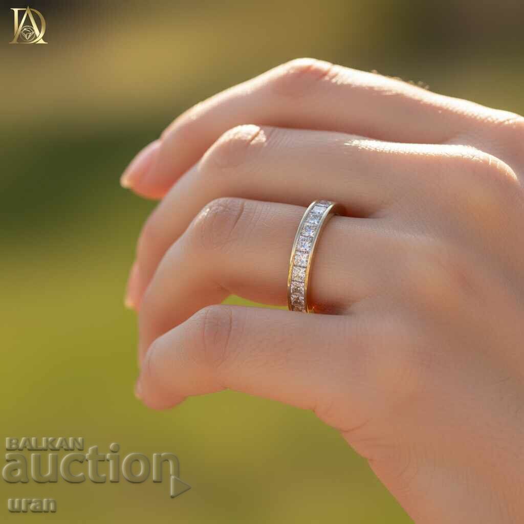 Licitație Inel de aur nou cu diamante naturale de 1,00 ct