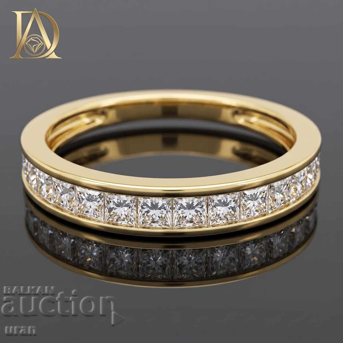 New Gold Ring with 1.00ct Natural Diamonds