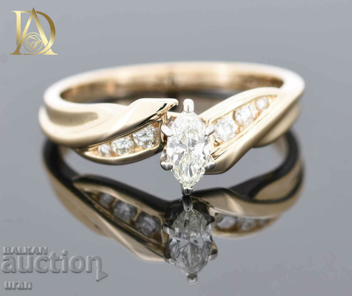 New Gold Ring with 0.40ct Natural Diamonds