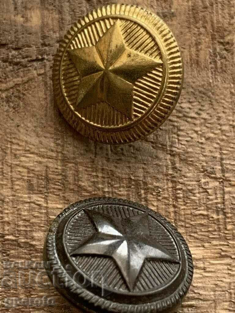 Auction Lot of military buttons - One royal and two socialist Auction Lot of military buttons - One royal and two socialist