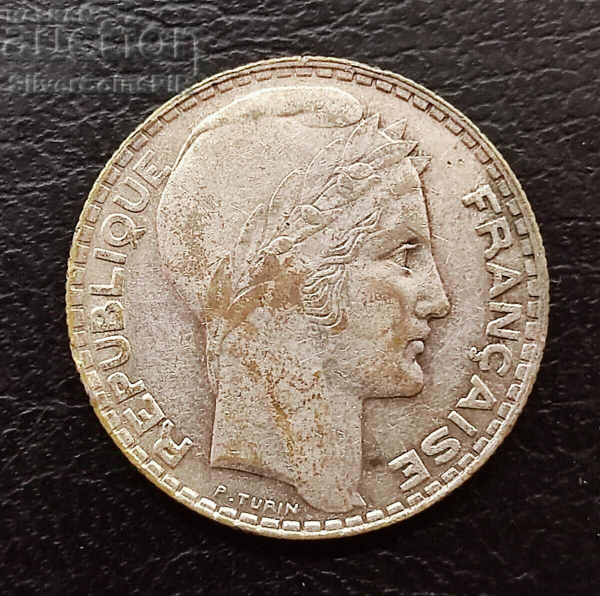 Argint 10 Franc Torino 1938 Franța