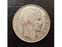 Silver 10 Franc Turin 1938 France