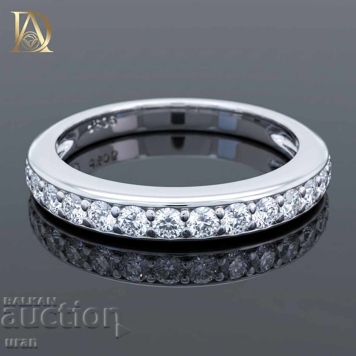 Inel de aur nou cu diamante naturale de 0,40 ct