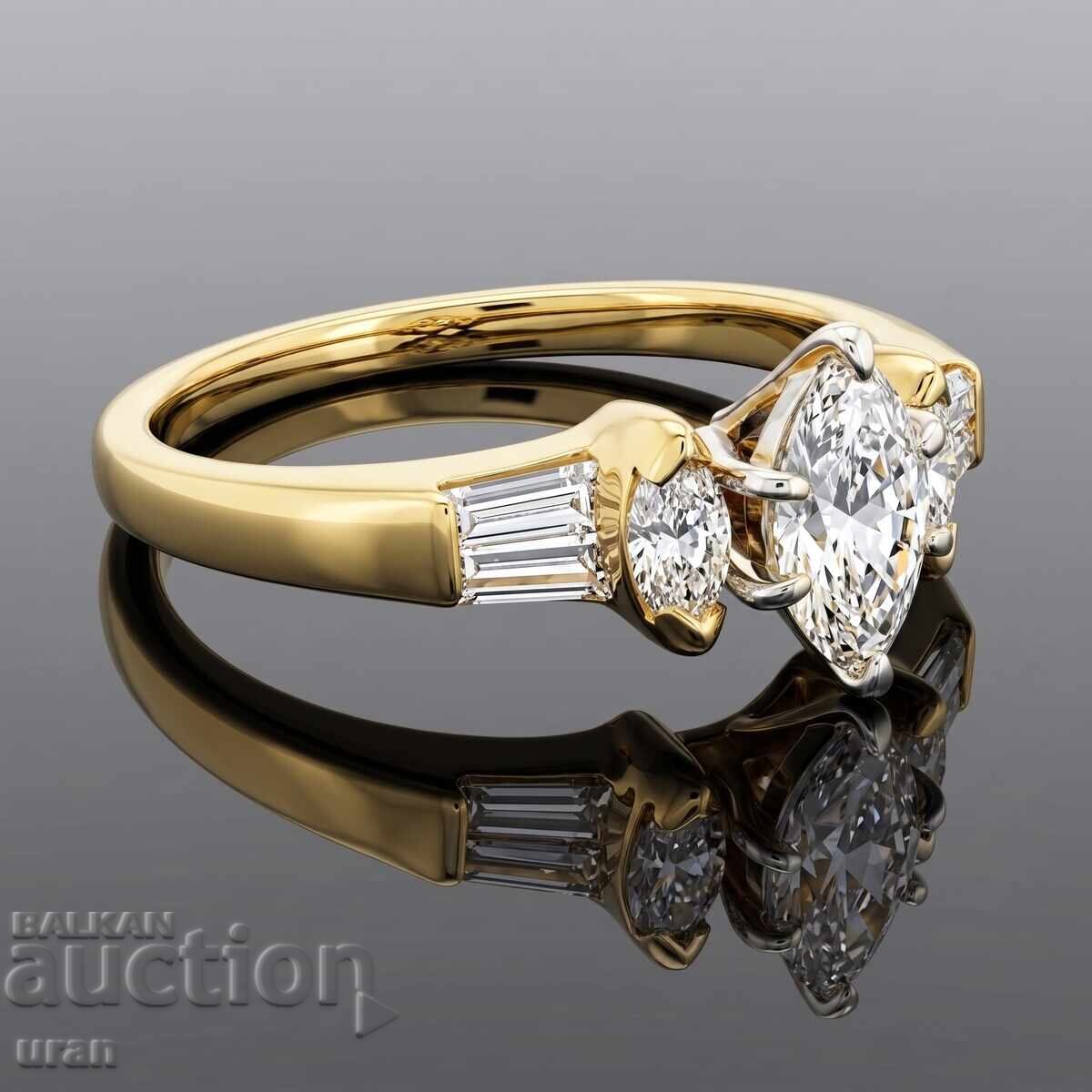 New Gold Ring with 1.00ct Natural Diamonds with price € 1400.00 | 2738.17 BGN
