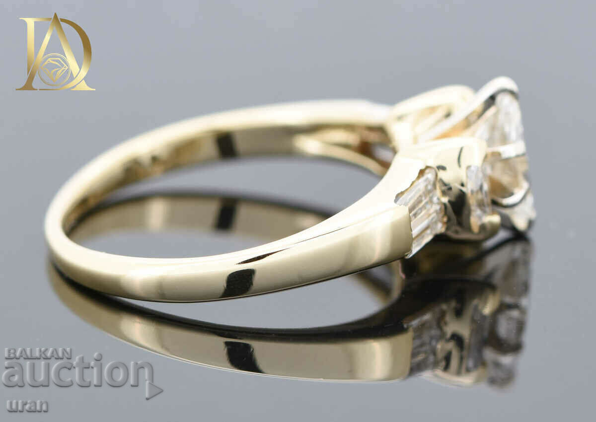 Auction New Gold Ring with 1.00ct Natural Diamonds Auction New Gold Ring with 1.00ct Natural Diamonds