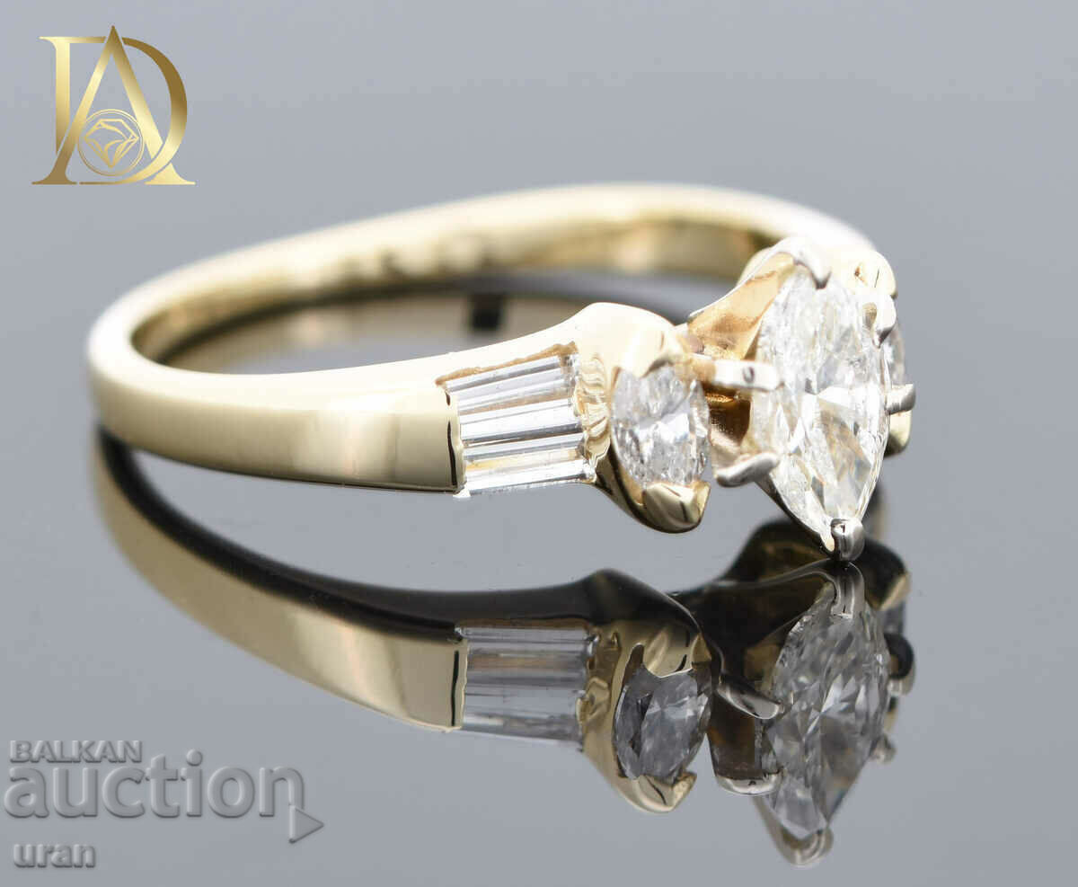 Delivery of New Gold Ring with 1.00ct Natural Diamonds Delivery of New Gold Ring with 1.00ct Natural Diamonds