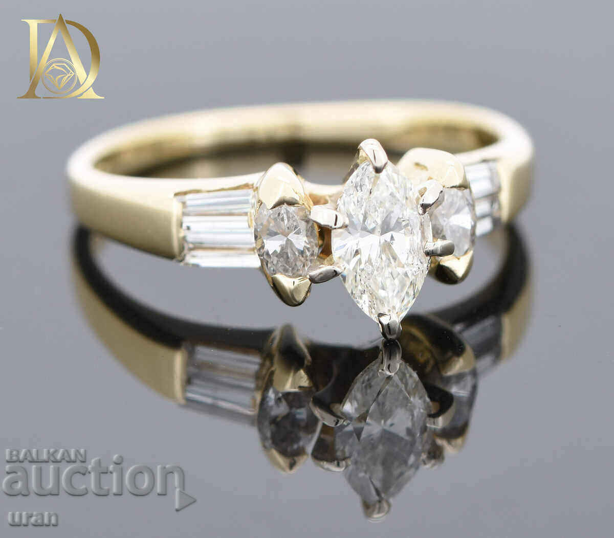 New Gold Ring with 1.00ct Natural Diamonds - 5 New Gold Ring with 1.00ct Natural Diamonds - 5