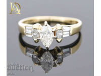 New Gold Ring with 1.00ct Natural Diamonds