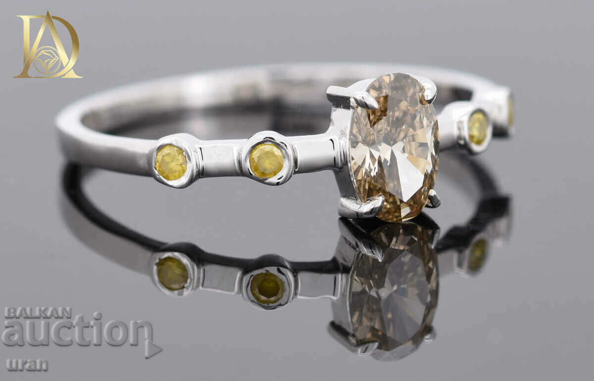 Delivery of New Gold Ring with 0.56ct Natural Diamonds Delivery of New Gold Ring with 0.56ct Natural Diamonds