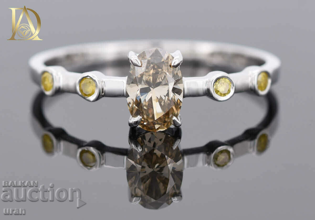 Inel de aur nou cu diamante naturale de 0,56 ct