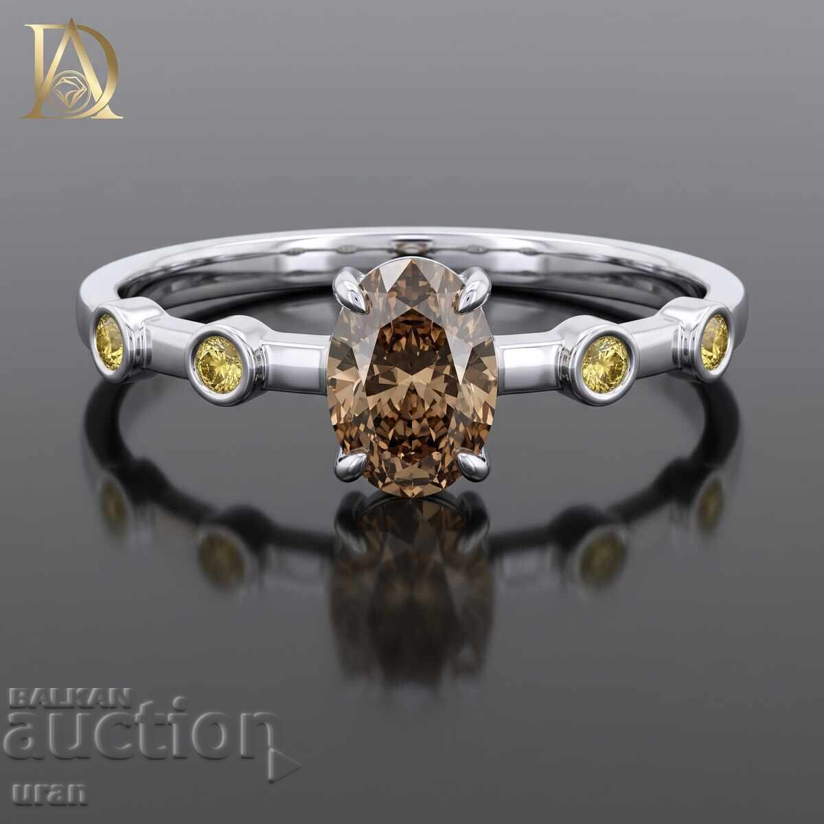 New Gold Ring with 0.56ct Natural Diamonds