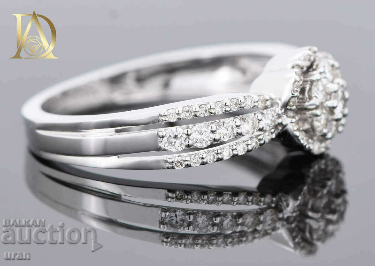 Auction New Gold Ring with 0.65ct Natural Diamonds Auction New Gold Ring with 0.65ct Natural Diamonds