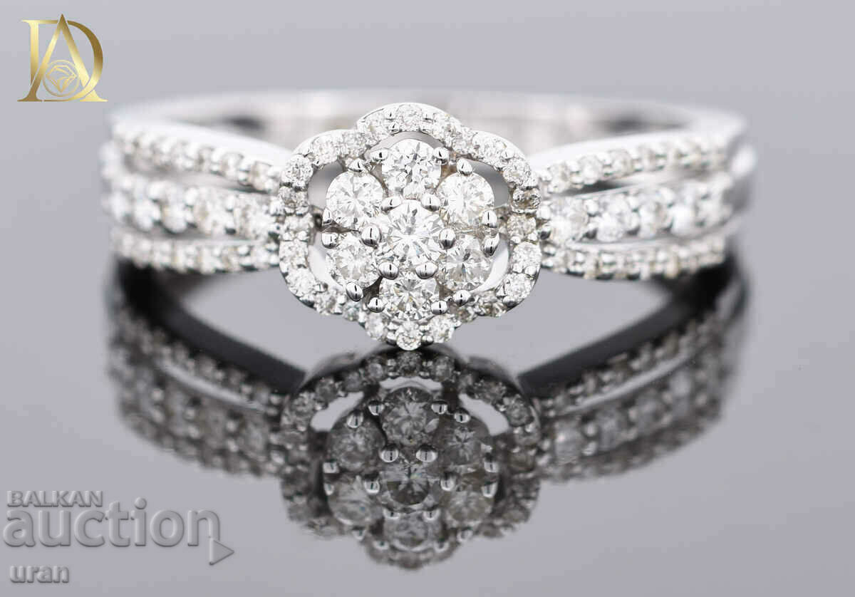 New Gold Ring with 0.65ct Natural Diamonds - 5 New Gold Ring with 0.65ct Natural Diamonds - 5