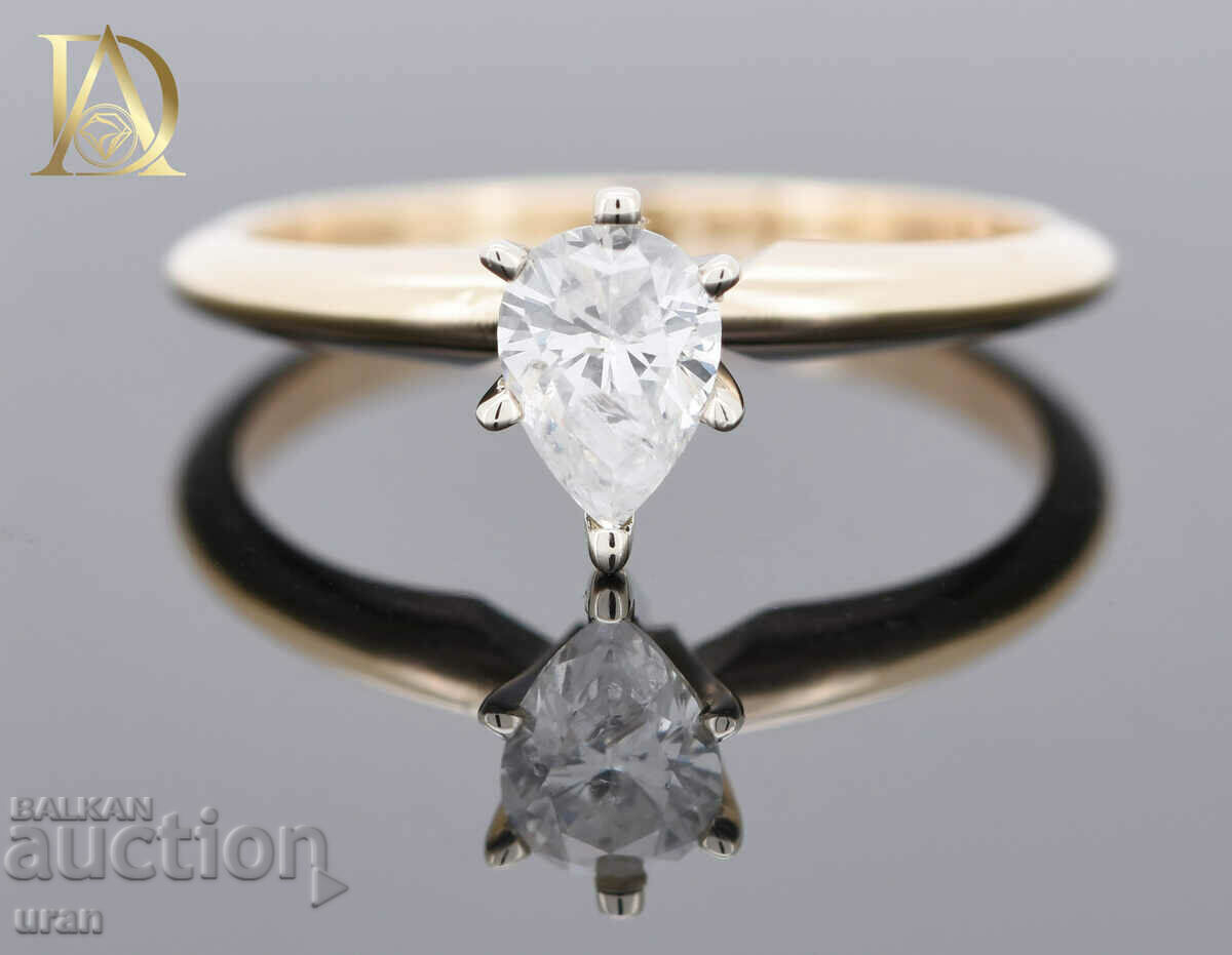 Νέο χρυσό δαχτυλίδι με φυσικό διαμάντι 0,52 καρατίων - 5 Νέο χρυσό δαχτυλίδι με φυσικό διαμάντι 0,52 καρατίων - 5