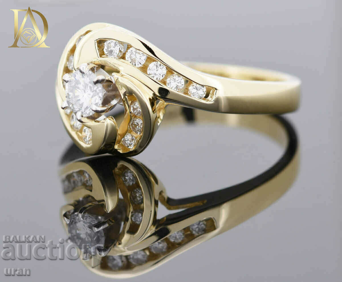 New Gold Ring with 0.50ct Natural Diamonds with price 1500.00 BGN | € 766.94 New Gold Ring with 0.50ct Natural Diamonds with price 1500.00 BGN | € 766.94