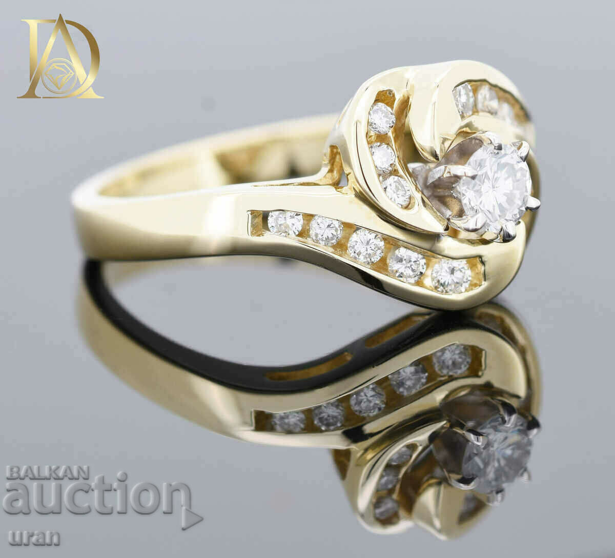 Auction New Gold Ring with 0.50ct Natural Diamonds Auction New Gold Ring with 0.50ct Natural Diamonds