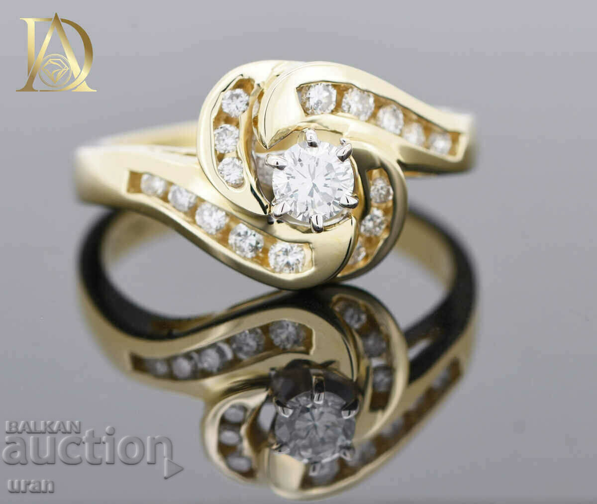 New Gold Ring with 0.50ct Natural Diamonds - 5 New Gold Ring with 0.50ct Natural Diamonds - 5