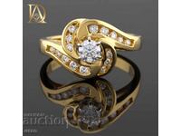 New Gold Ring with 0.50ct Natural Diamonds