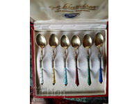 STUNNING Set of 6 silver coffee spoons