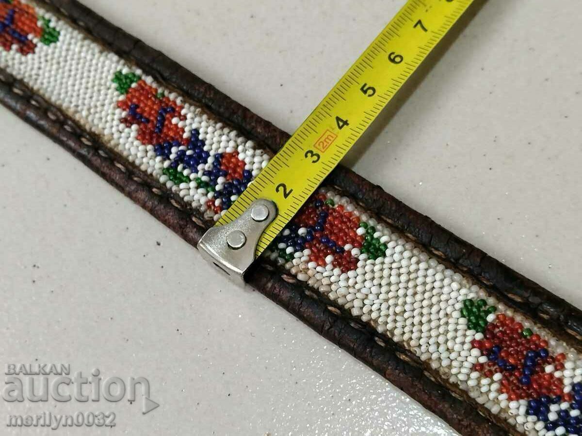 Beaded belt, beaded cuffs, early 20th century - 6 Beaded belt, beaded cuffs, early 20th century - 6