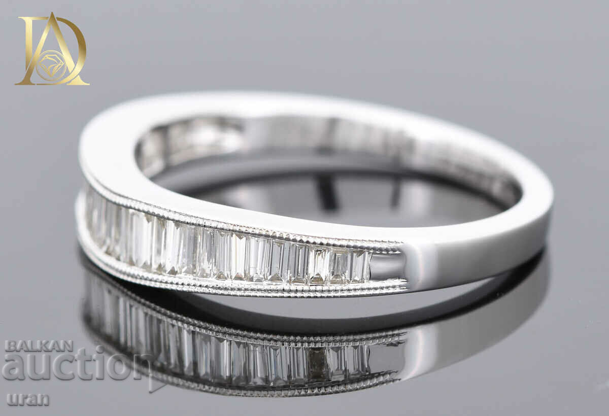 Auction  New Gold Ring with 1.10ct Natural Diamonds