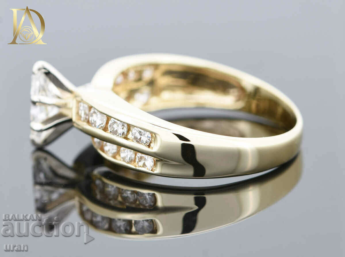Delivery of New Gold Ring with 1.03ct Natural Diamonds Delivery of New Gold Ring with 1.03ct Natural Diamonds