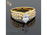 Inel de aur nou cu diamante naturale de 1,03 ct