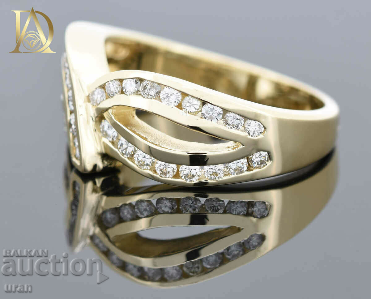 Auction New Gold Ring with 0.68ct Natural Diamonds Auction New Gold Ring with 0.68ct Natural Diamonds