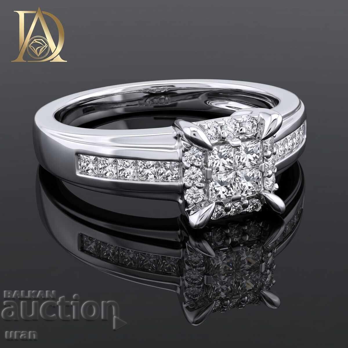 Inel de aur nou cu diamante naturale de 0,55 ct cu preț € 1200.00 | 2347.00 BGN