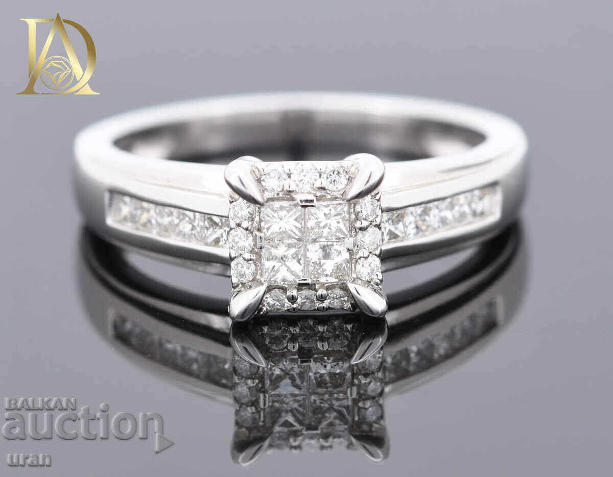 New Gold Ring with 0.55ct Natural Diamonds