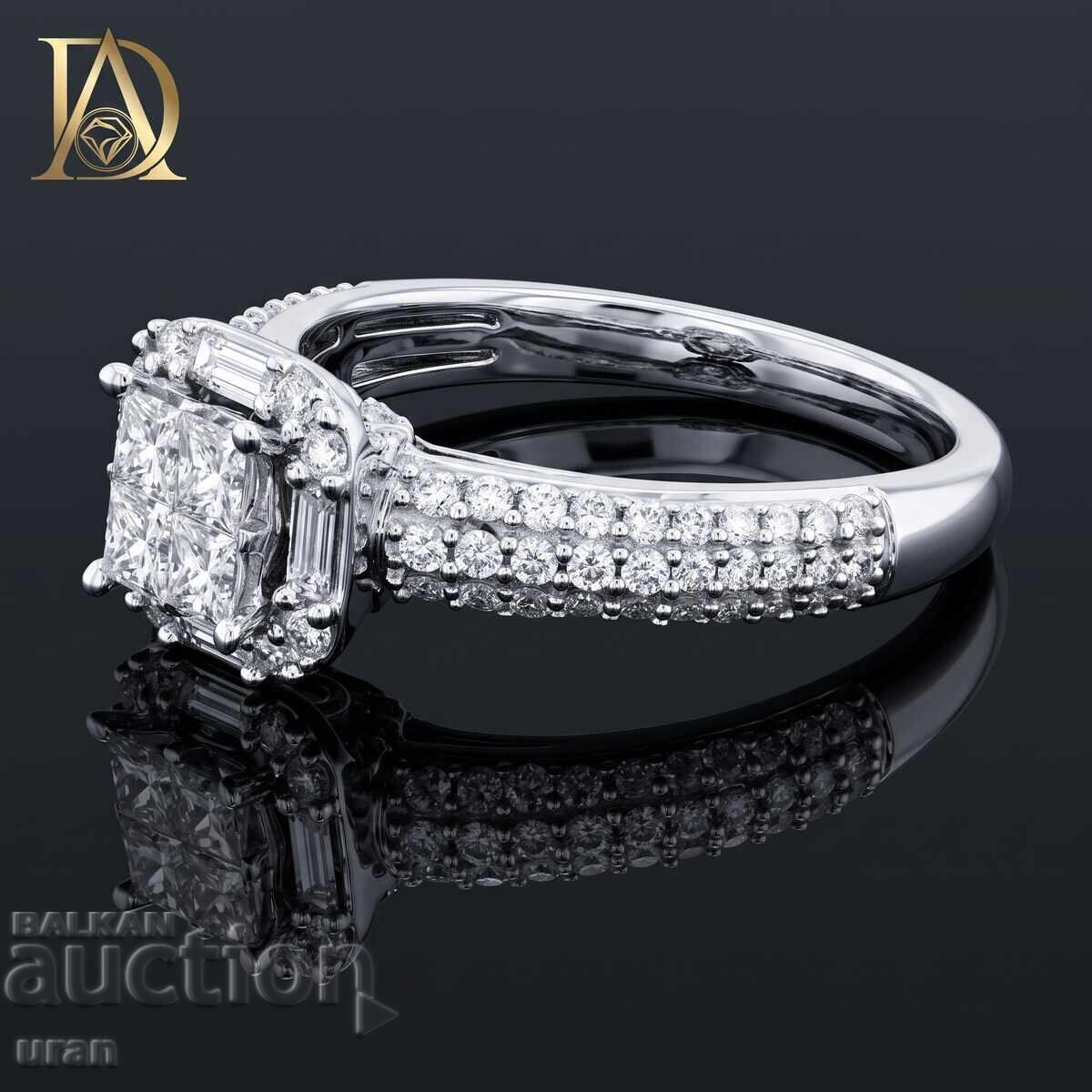 Inel de aur nou cu diamante naturale de 0,83 ct cu preț € 1800.00 | 3520.51 BGN