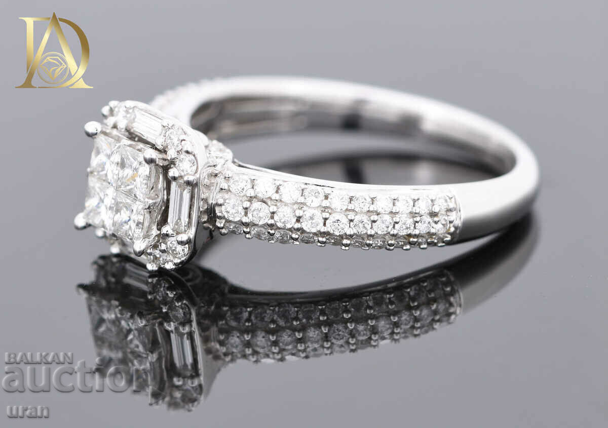 Auction New Gold Ring with 0.83ct Natural Diamonds Auction New Gold Ring with 0.83ct Natural Diamonds