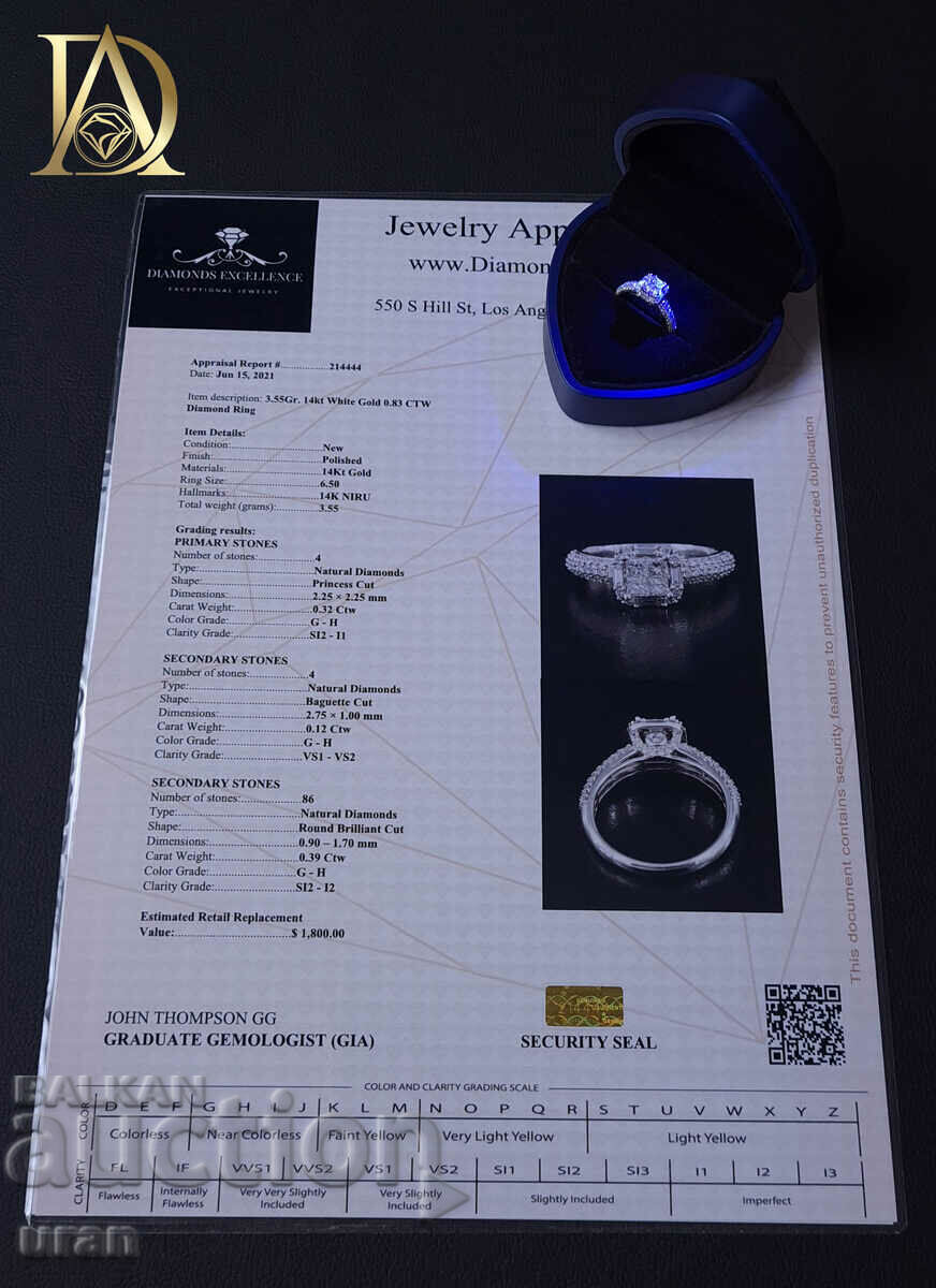 New Gold Ring with 0.83ct Natural Diamonds - 6 New Gold Ring with 0.83ct Natural Diamonds - 6